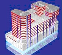 Модель жилого здания с грунтовым основанием